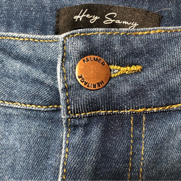 Dark Denim Stretch Distressed Jean Shorts medium fit like 6 NWT new - Picture 5 of 9